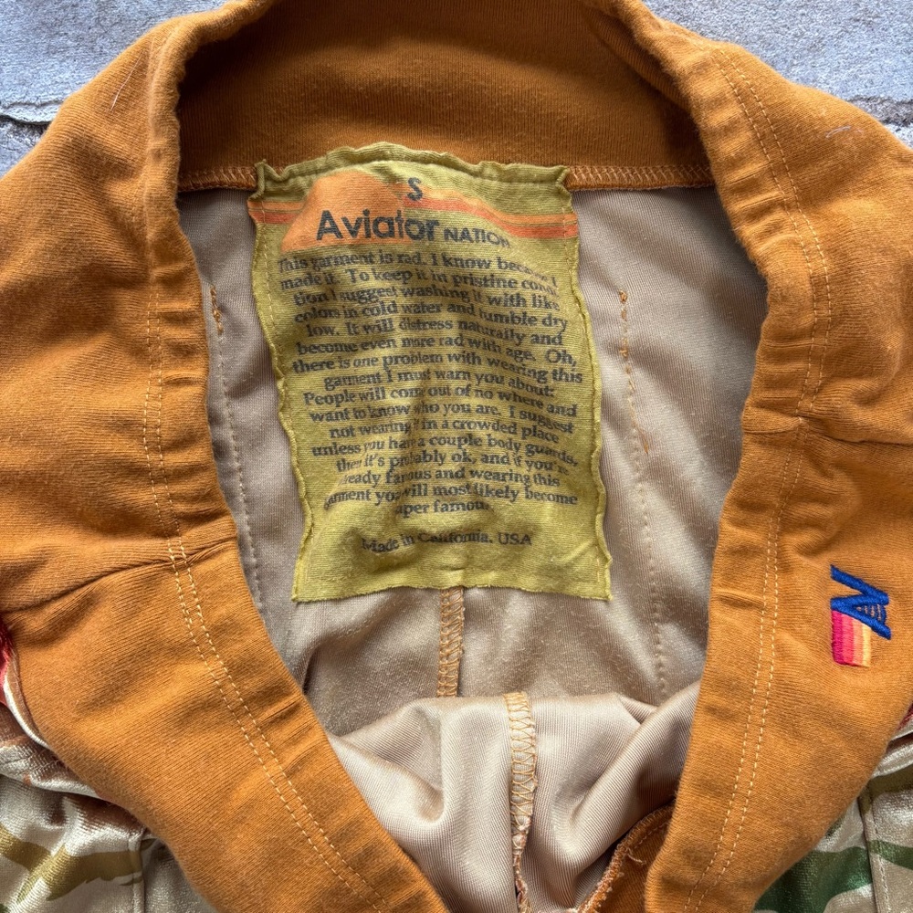 Aviator Nation Velvet Gradient Shark Joggers Size S - Picture 5 of 9